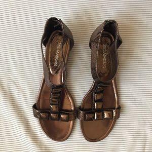 Brown jeweled sandal